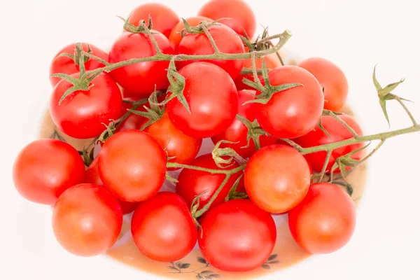Pequeños Tomates Cherry Plato — Foto de Stock