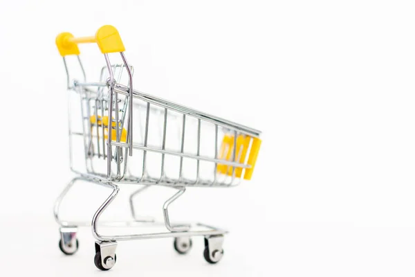 Toy Shopping Cart Isolated White Background — Stock Photo, Image
