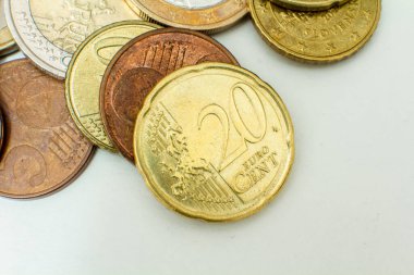 Avro paraları farklıdır, yakın plan..