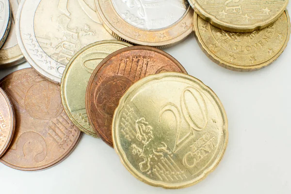 Avro paraları farklıdır, yakın plan..