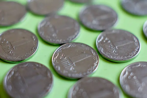Textur Von Kopeck Münzen Ukrainische Münzen Aus Dem Verkehr Gezogen — Stockfoto