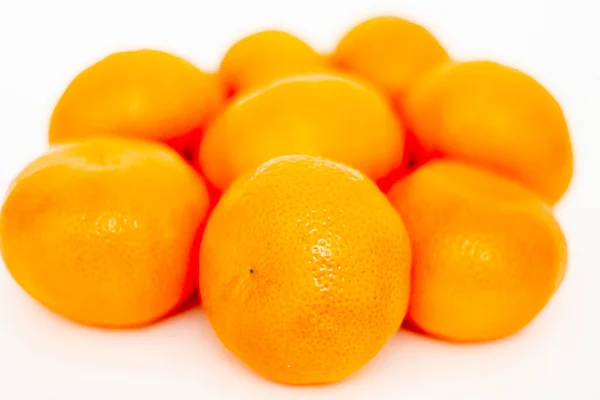 Tangerines White Background — Stock Photo, Image