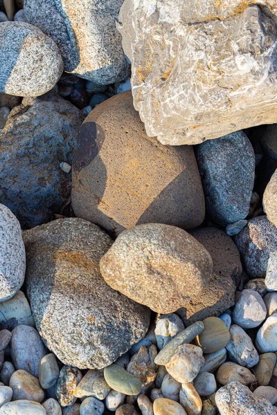 Piedras Marinas Diferentes Tamaños Primer Plano —  Fotos de Stock
