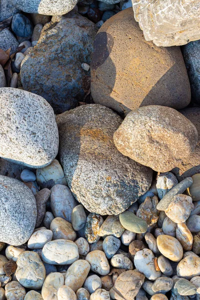 Морські Камені Різного Розміру Крупним Планом — стокове фото