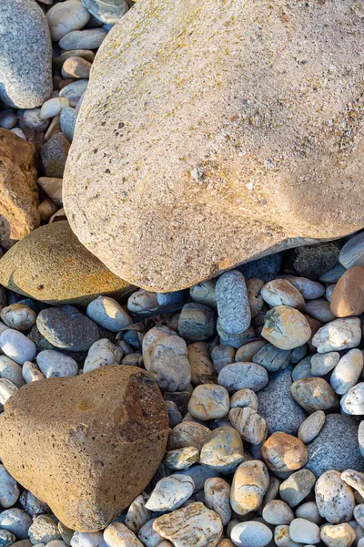 Морські Камені Різного Розміру Крупним Планом — стокове фото