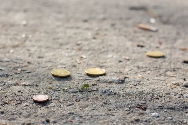 Монети Загублені Вулиці — стокове фото
