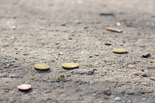 Монети Загублені Вулиці — стокове фото