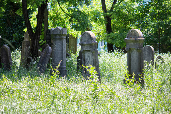 17. 06.2023 Sala. Slovakia. Old Jewish cemetery in Sala.