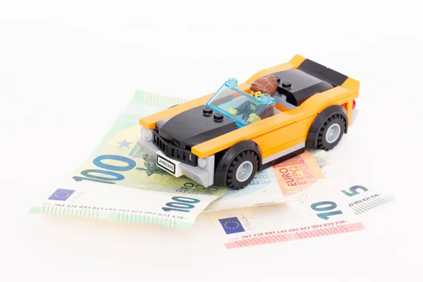 2023 Sala Slovacchia Autovettura Lego Trova Sulle Banconote Euro Imitazione — Foto Stock
