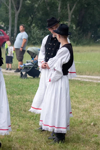 Праздник Святого Иоанна Словакии Люди Фестивале Смотрят Шоу — стоковое фото