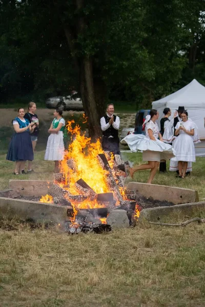 Праздник Святого Иоанна Словакии Большой Пожар — стоковое фото