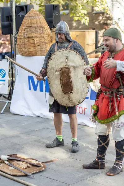 stock image Reconstruction of historical events in the city