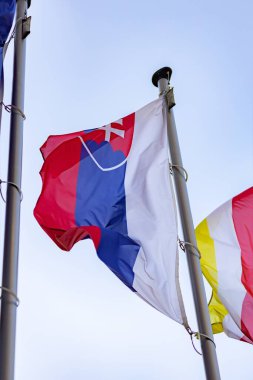 Şehirde Slovakya bayrağı