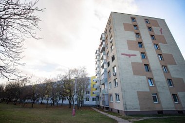 Slovakya 'da çok katlı bir bina.