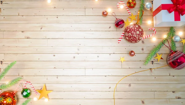 Top View Boldog Karácsonyt Boldog Évet Kártya Tapéta Design Illusztráció — Stock Fotó