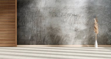 Cement loft wall mock up for text and element presentation design, 3D illustration rendering