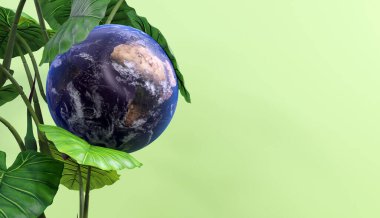 Toprak günü tasarım, 3D illüstrasyon oluşturma