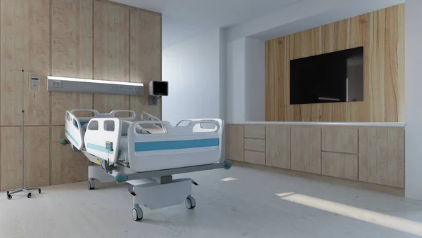 Ziekenhuis Bed Luxe Kamer Design Illustratie Renderings — Stockfoto