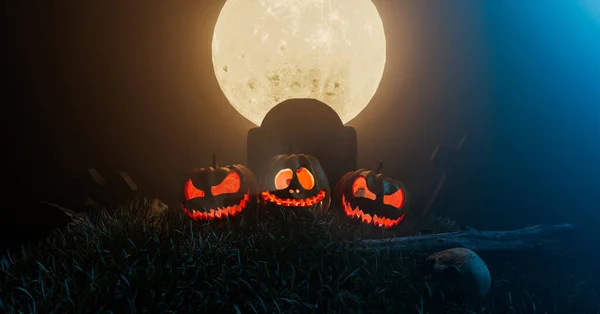 Halloween Festival Escena Miedo Ilustración Renderng — Foto de Stock