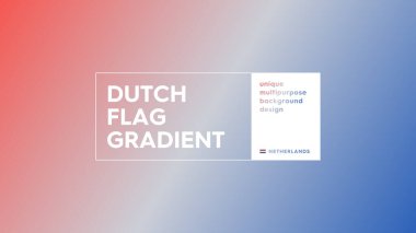 Modern gradient in the colors of the Netherlands flag. Dutch flag gradient. Beautiful abstract vector background of gradient shapes for sign, invitation, leaflet, flyer and more