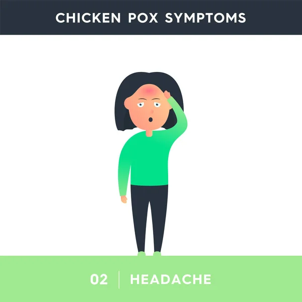 Vector Illustration Girl Who Experiencing Severe Headache Girl Holding Her — Stock Vector