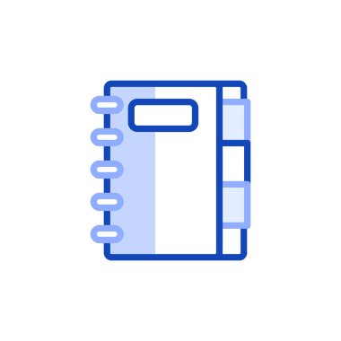 Kişisel bilgileri doldurmak için okul günlüğünün ana taslak vektör simgesi, yer imleri ve sütunu. Kırtasiye, eğitim ürünleri, çıkartmalar, etiketler ve kartların tasarımında kullanılabilir