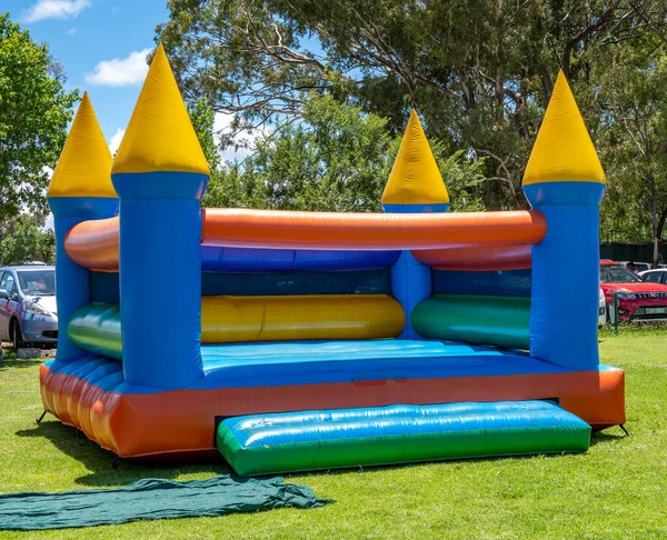 Colorful Jumping Castle Kids Play Stock Photo