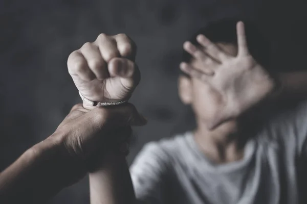 Barn Var Offer För Människohandel Kränkningar Mänskliga Rättigheterna Försvunnen Kidnappning — Stockfoto