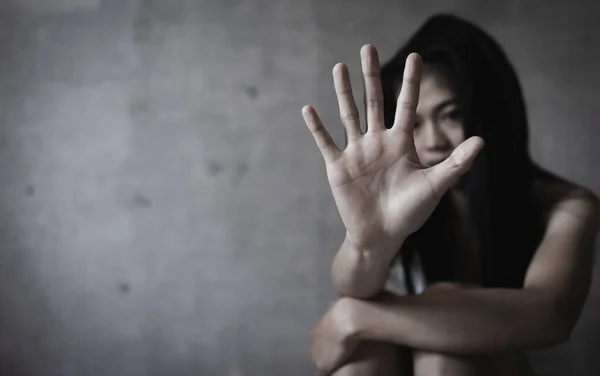 Pare Assédio Sexual Violência Contra Mulheres Estupro Abuso Sexual Conceito — Fotografia de Stock