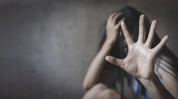 Pôr Termo Violência Contra Mulheres Aos Abusos Sexuais Combater Tráfico — Fotografia de Stock