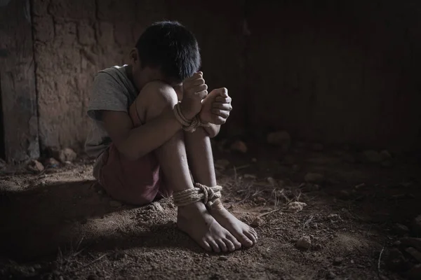 Sluta Missbruka Pojkvåld Människohandel Human Rights Day Konceptet — Stockfoto