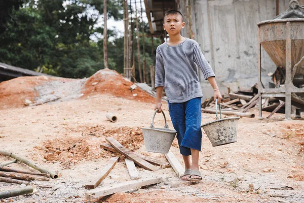 Çocuk Inşaat Şiddet Çocuk Ticaret Kavramı Çocuk Işçiliği Aralık Hakları — Stok fotoğraf