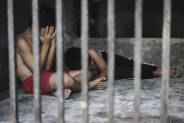 Çocukların şiddet ve istismar, dur kötüye çocuk şiddet. Çocuk esaret açı, insan ticareti, insan hakları günü kavramı