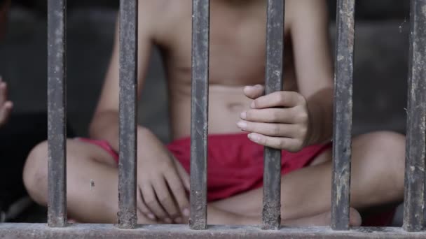 Концепції Насильства Щодо Дітей Дитячої Праці Зловживання Дітьми Жертв Торгівлі — стокове відео