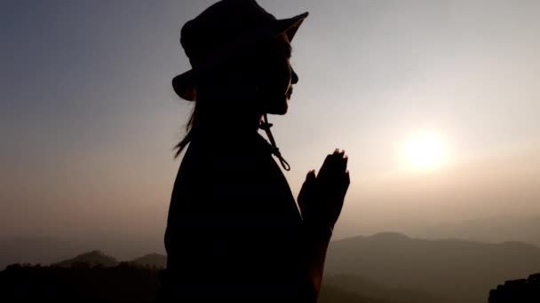 Visa Respekt Bön Koncept För Tro Andlighet Och Religion Religiösa — Stockvideo