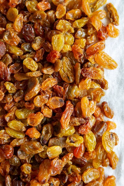 Organic Dried Raisins Top View Flat Lay Overhead — Stock Photo, Image
