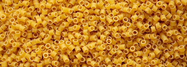 Raw Ditalini Pasta Background Top View — Stock Photo, Image