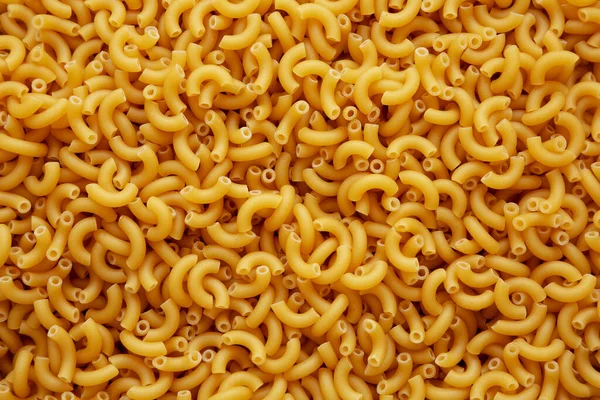 Bowl Dry Organic Macaroni Elbow Pasta Ready Cooked Top View — Stock Photo, Image
