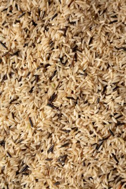 Çiğ Organik Yabani Pirinç Arkaplanı