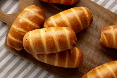 Ev yapımı Kolache Rolls Yemeye Hazır, üst manzara.