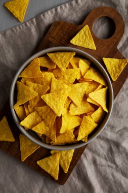 Ev yapımı Tortilla Mısır cipsi, en iyi manzara..