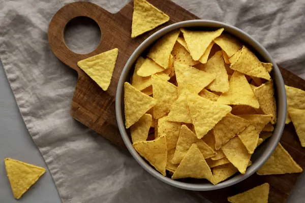 Ev yapımı Tortilla Mısır cipsi, en iyi manzara..