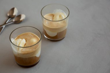 Ev yapımı Affogato Kahve Dondurması