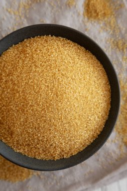 Organik Demerara Şeker Kasesi, üst manzara.