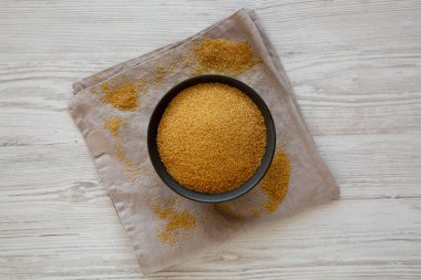 Organik Demerara Şeker Kasesi, üst manzara. 