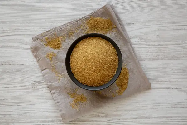 Organik Demerara Şeker Kasesi, üst manzara. 