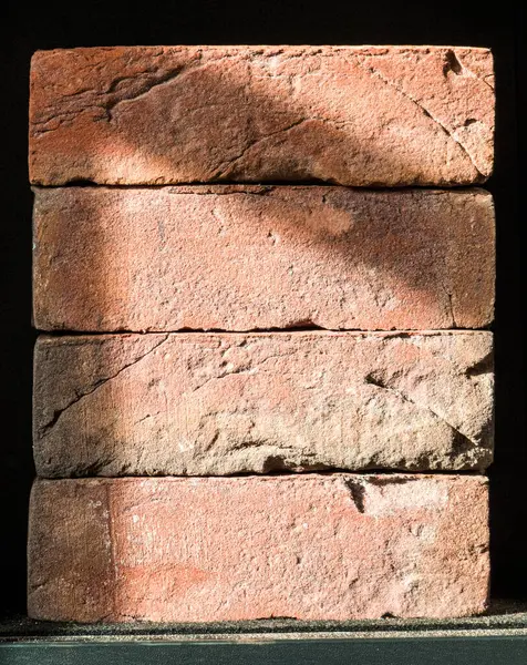 Close Stack Four Bricks Material Construction — Stock Photo, Image