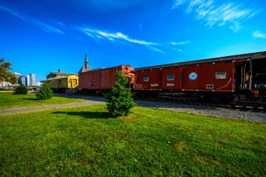 Liberty State Park 'tan New York Limanı, Manhattan ve Özgürlük Anıtı, Jersey City, NJ, ABD