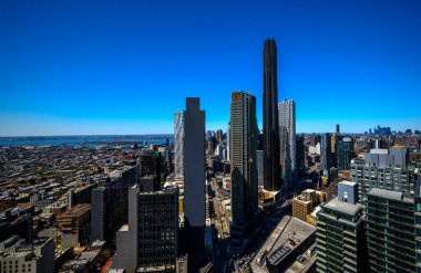 Brooklyn şehir merkezinden hava görüntüsü, New York, ABD
