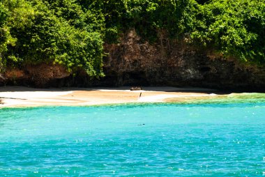 Canggu 'da plaj, Bali Adası, Endonezya.